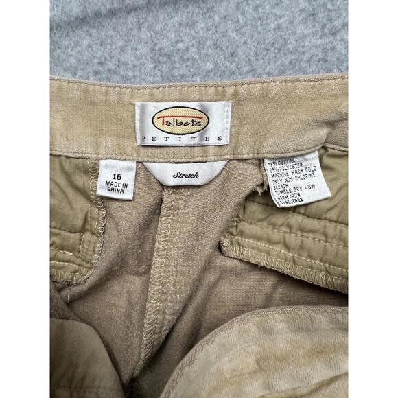 Talbots Corduroy Straight Leg Chino Pants Womens Petite 16 Casual Khaki - Picture 11 of 12